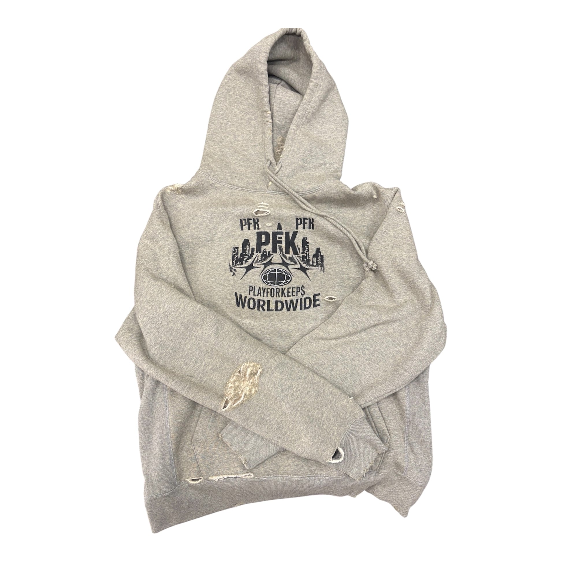 PFK 1 OF 1 DISTRESSED HOODIE